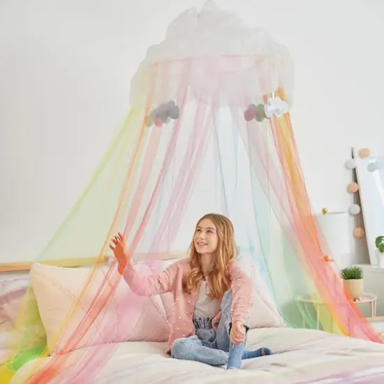 Make It Real&trade; 3C4G Over The Rainbow Bed Canopy Set {3}