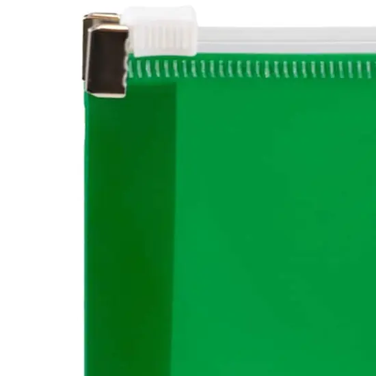 JAM Paper 9.75" x 13" Zip Closure Letter Booklet Plastic Envelopes, 12ct. Green {5}