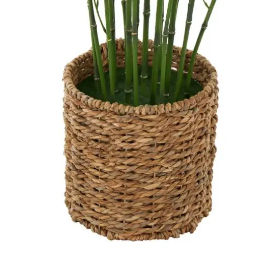 40" Natural Green Foliage Plant in Brown Seagrass Pot {6}