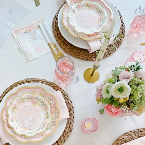 Kate Aspen&reg; 7" Pink Elephant Baby Shower Premium Paper Plates, 16ct. {4}