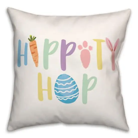 Hippity Hop 18" x 18" Throw Pillow {1}