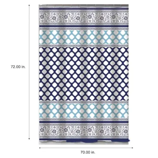 Bath Bliss Lattice Design Shower Curtain {5}