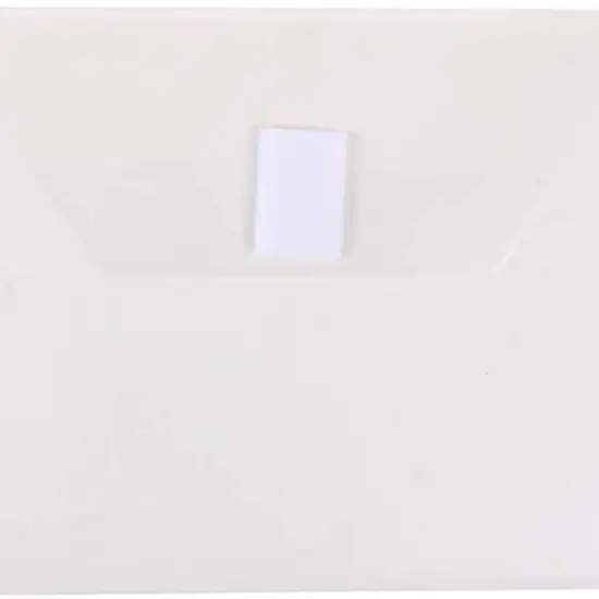 JAM Paper 5.5" x 7.5" Plastic Booklet Envelopes with Hook & Loop Closure, 24ct. Clear {4}