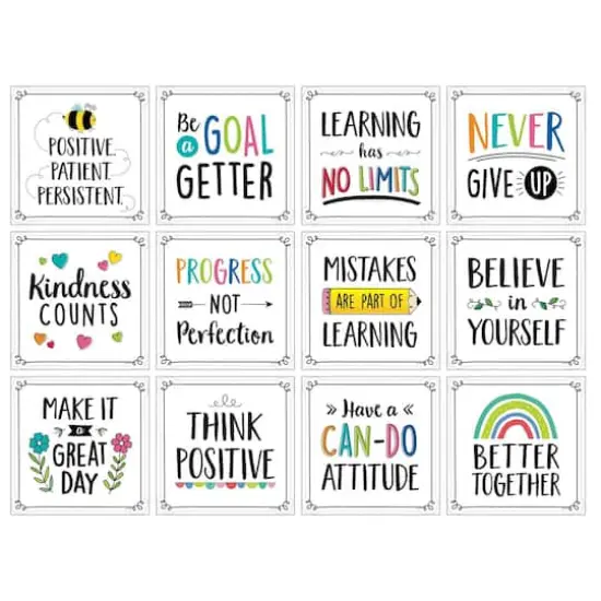 Creative Teaching Press® Positive Mindset 10" Designer Cut-Outs Set {3}