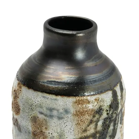 Hello Honey&reg; 6" Neutral Hand Painted Stoneware Vase {9}