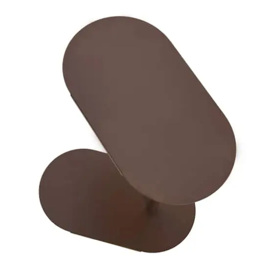 Hello Honey&reg; Modern Adjustable C-Shaped End Table Vintage Brown {7}