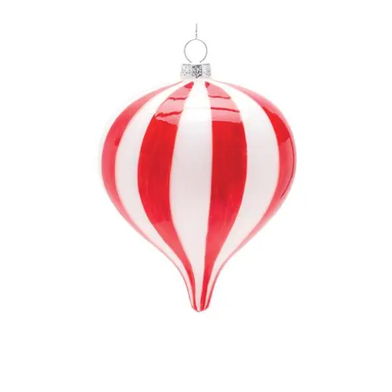 6ct. Striped Glass Ornaments {6}