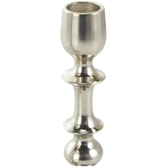Silver Metal Candle Holder Set {6}