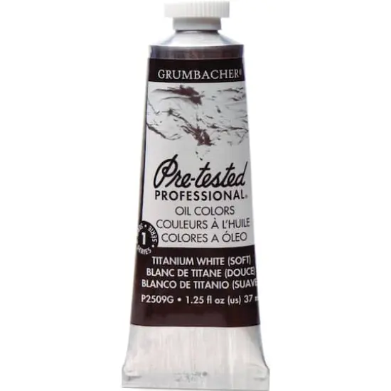 Grumbacher&reg; Pre-Tested Professional&reg; Oil Color Paint, 37mL Soft Titanium White {1}