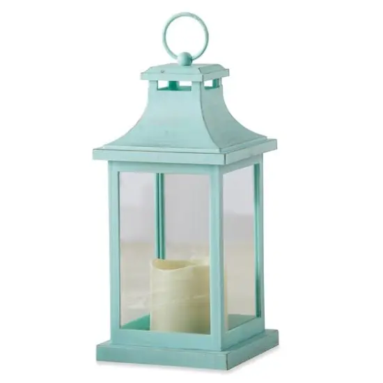Kate Aspen&reg; Blue Hampton LED Vintage Decorative Lantern {1}