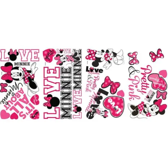 RoomMates Disney&reg; Minnie Loves Pink Peel & Stick Wall Decals {1}