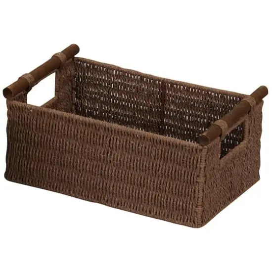 Household Essentials Decorative Woven Basket Set Brown {6}