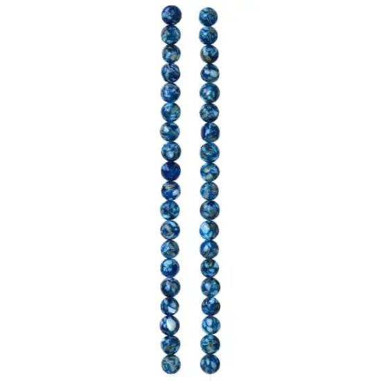 Blue Reconstituted Shell Round Beads, 6mm by Bead Landing&trade; {4}