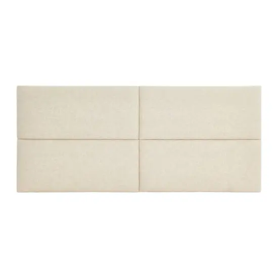 Hello Honey&reg; NoSom Natural Sound Reducing 4-Panel Linen Blend Upholstered Headboard, Queen {1}