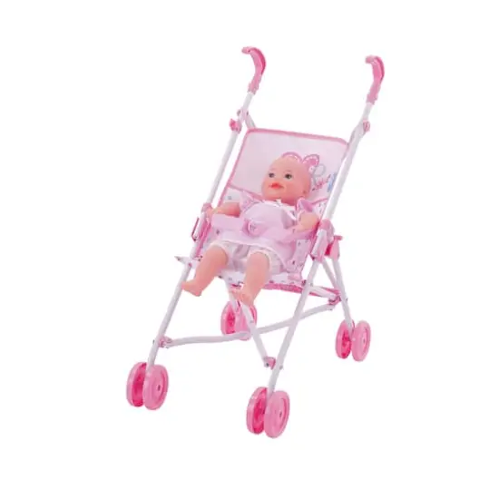 Hauck Love Heart Pretend Play 18" Baby Doll Umbrella Stroller {3}