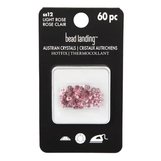 SS12 Hotfix Austrian Crystals by Bead Landing&trade;, 60ct. Light Rose {6}