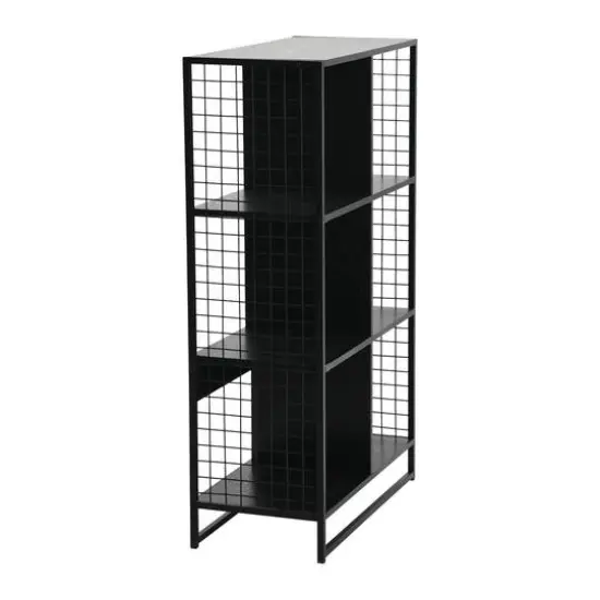 Household Essentials Trellis 6 Compartment Storage Bookshelf Black {7}