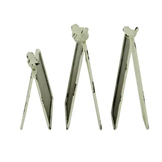 White Metal Farmhouse Chalkboard Sign Set {3}