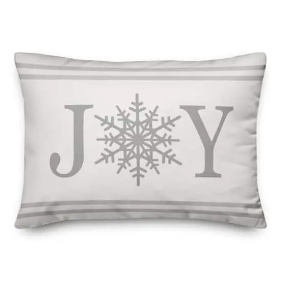 Joy Snowflake 14x20 Throw Pillow {1}