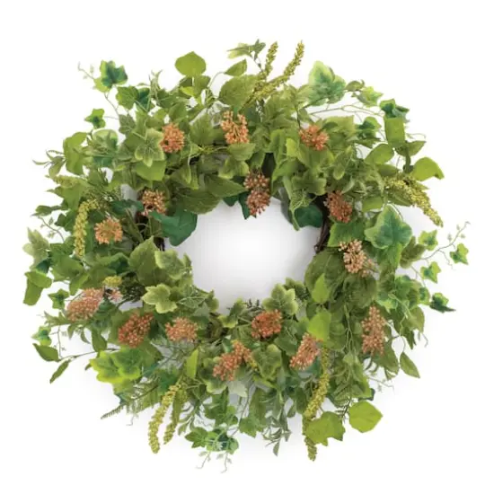 24.5" Mixed Seeded Foliage Wreath {1}