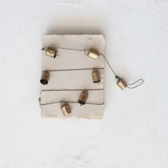 Hello Honey&reg; 6ft. Gold Metal Bell Garland {3}