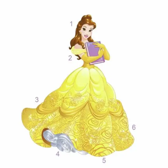 RoomMates Disney Princess Sparkling Belle Peel & Stick Giant Decals {1}