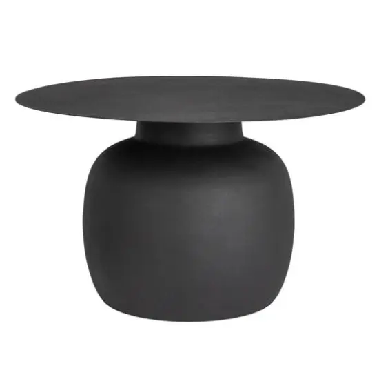 Hello Honey&reg; Black Chic Metal Round Coffee Table {1}
