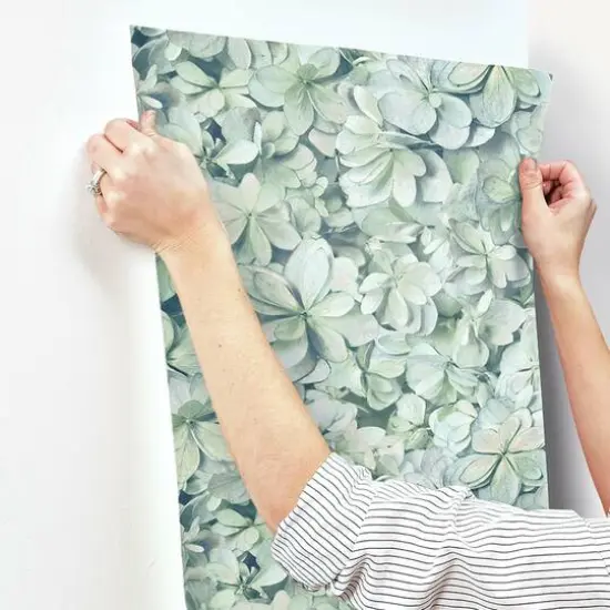 RoomMates Hydrangea Peel & Stick Wallpaper {11}
