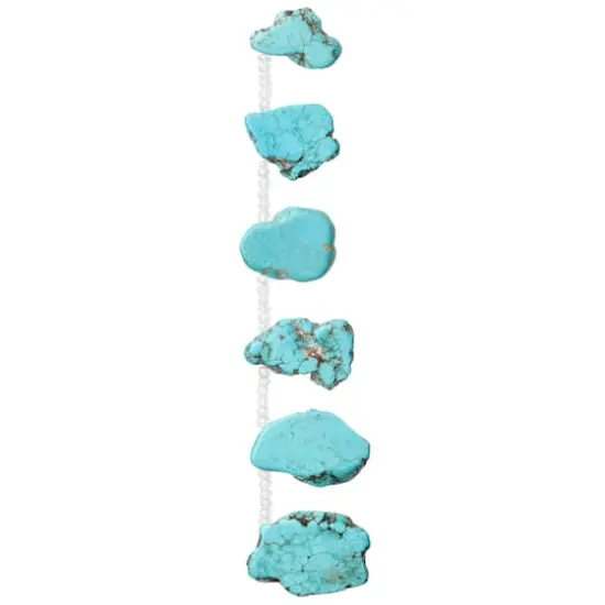 Turquoise Dyed Howlite Flat Chip Beads by Bead Landing&trade; {4}