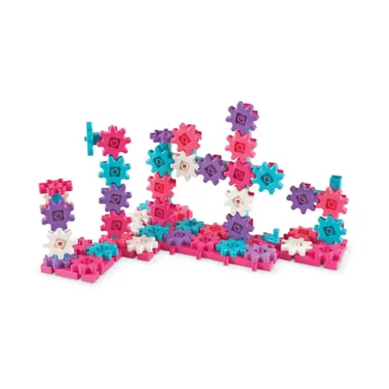 Learning Resources&reg; Gears! Gears! Gears! 100-Piece Deluxe Pink Building Set {3}