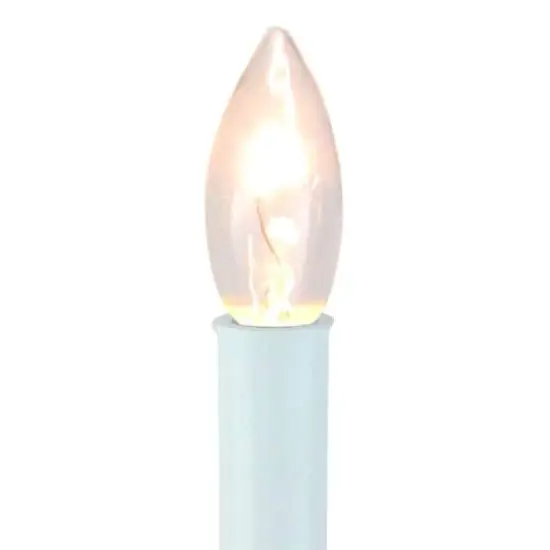 9" White & Gold Christmas Candle Lamp with Sensor {3}