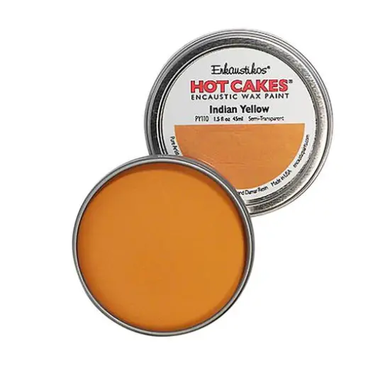 Enkaustikos® Hot Cakes® Encaustic Wax Paint, 1.5oz. Indian Yellow {1}