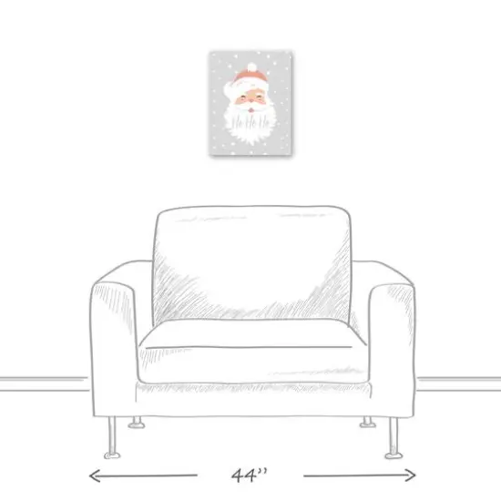 Ho Ho Ho Santa 11x14 Canvas Wall Art {6}