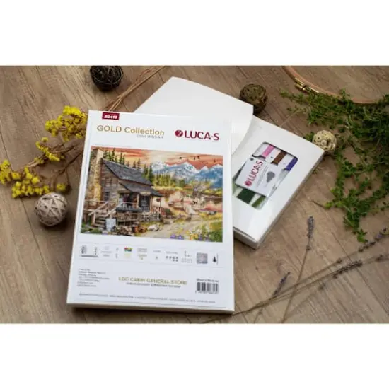 Luca-S Log Cabin General Store Counted Cross-Stitch Kit {3}