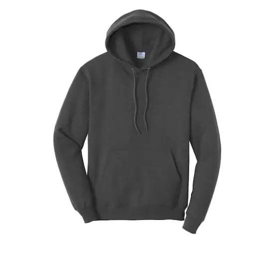 Port & Company&reg; Tall Core Fleece Pullover Hooded Sweatshirt Dark Heather Grey {1}