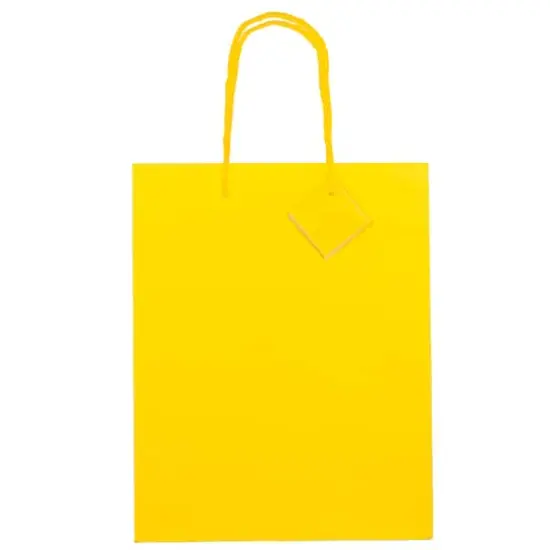JAM Paper Large Matte Gift Bag, 3ct. Yellow {4}
