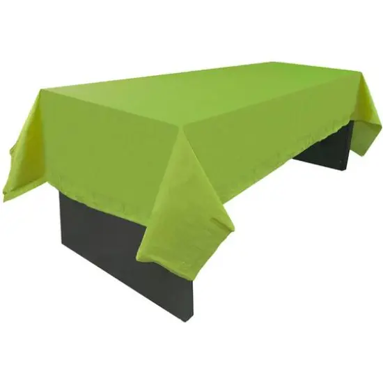 JAM Paper 108" Rectangular Plastic Lined Paper Table Cover Lime Green {5}