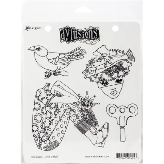 Dyan Reaveley's Dylusions Clockwork Cling Stamp Collection {1}
