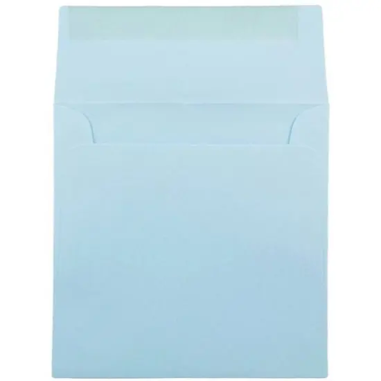 JAM Paper 7.5" x 7.5" Square Premium Invitation Envelopes, 25ct. Pastel Baby Blue {4}