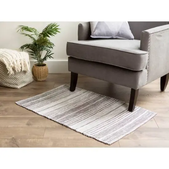 DII&reg; Variegated Gray Recycled Yarn Rug, 2ft. x 3ft. {6}