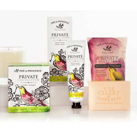 European Soaps Private Collection Jar Candle Wild Celery and Tonka Bean {5}