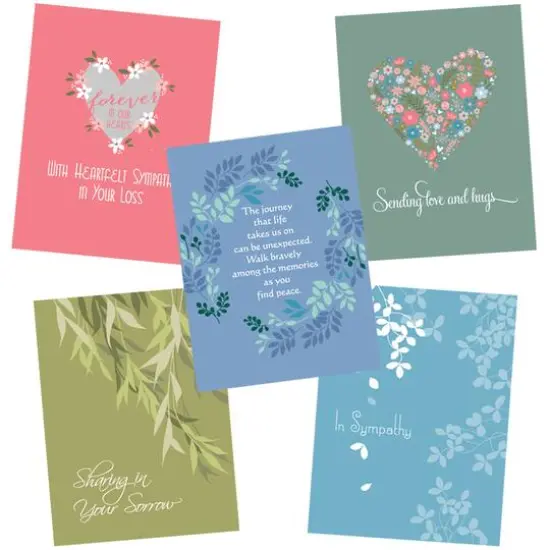 JAM Paper Nature Design Blank Sympathy Cards Set, 36ct. {1}