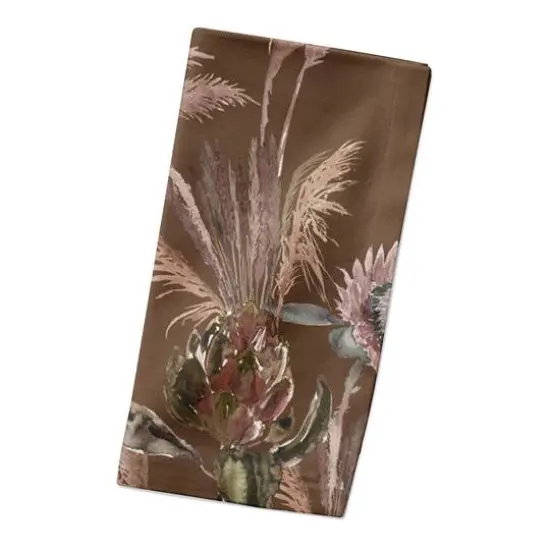 Protea Blooms Cotton Twill Napkin Rust {3}