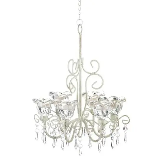 13'' Crystal Blooms Candle Chandelier {3}