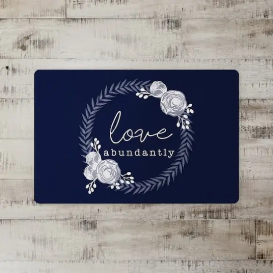 Love Abundtantly Wreath 18" x 27" Floor Mat {3}