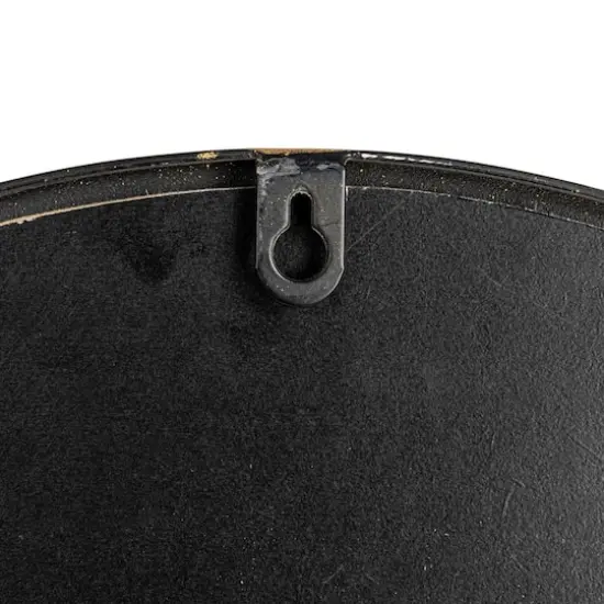 Hello Honey&reg; 33" Antique Gold Finish Modern Scallop Shaped Metal Wall Mirror {4}