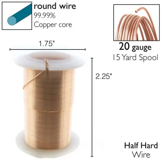 The Beadsmith® Wire™ Elements 20 Gauge Tarnish-Resistant Wire Rose Gold {7}