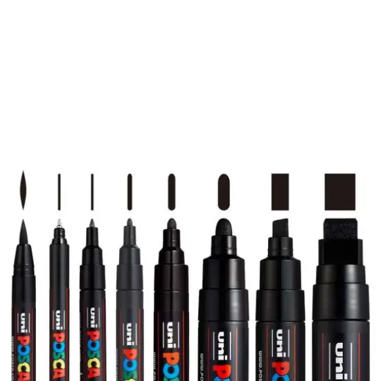 POSCA All Black Paint Marker Set {4}