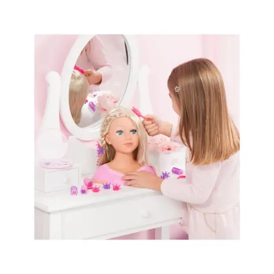 Bayer Design Charlene Super Model Blond Haired Styling Head with Makeup {3}