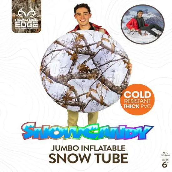 SnowCandy Realtree Jumbo 46" Inflatable Snow Tube {1}